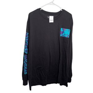 Disney T-Shirt Adult 2X Black Long Sleeve Mickey Mouse Graphic Tee NWT